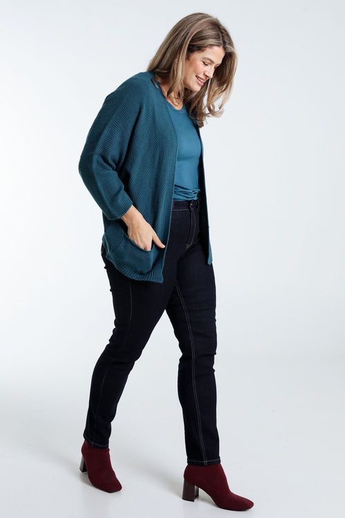 Cardigan point grain de riz-Paprika-8