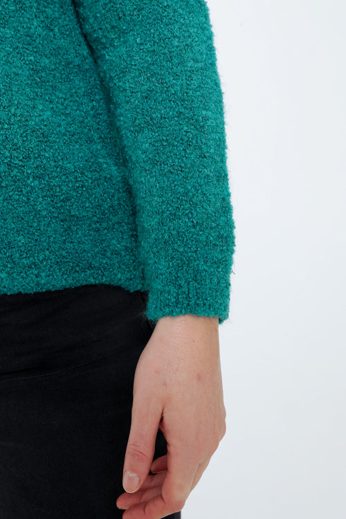 Effen, lusgebreide trui-Paprika-5