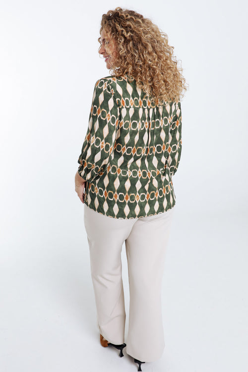 Viscose blouse met grafische print-Paprika-2