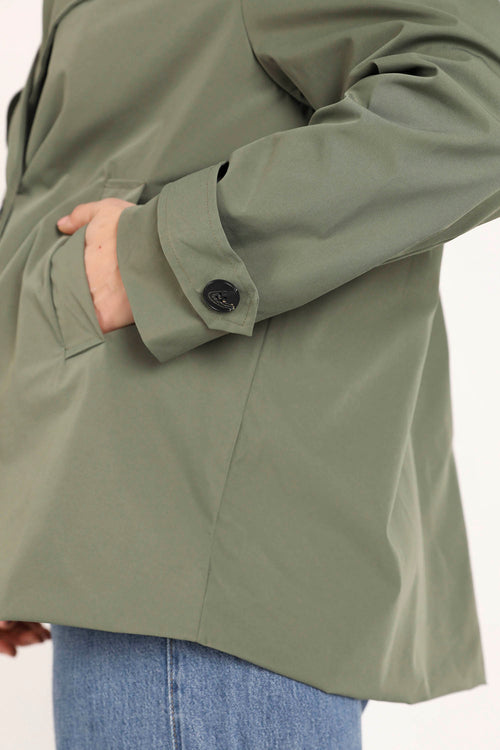 Korte effen trenchcoat-Paprika-4