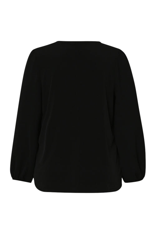T-shirt bi-matière uni avec collier-Paprika-9