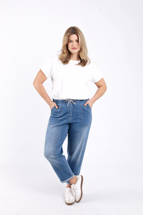 Pantalon chino en jeans-Paprika-5