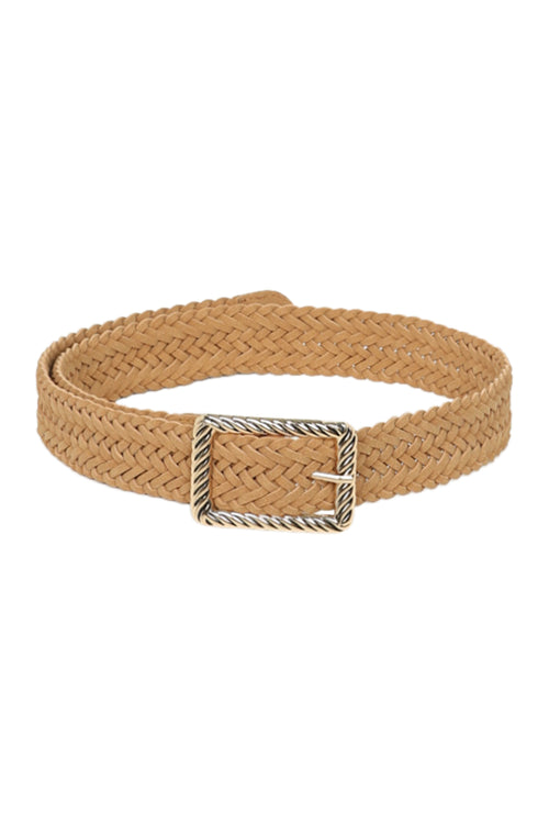Ceinture large tressée-Paprika-1