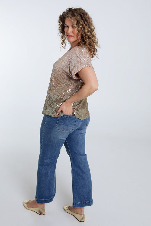 Top met kleurverloop pailletten-Paprika-2