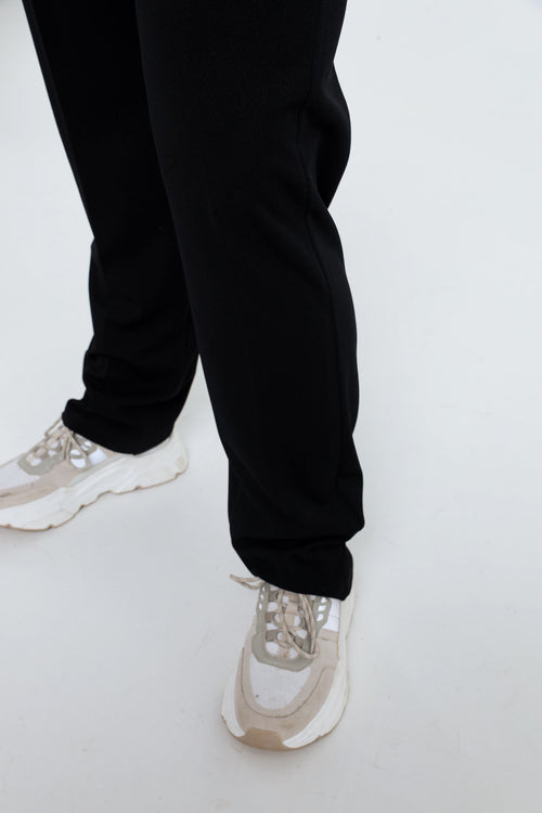 Effen slim 7/8-broek met gestikte, gedetailleerde zak-Paprika-5