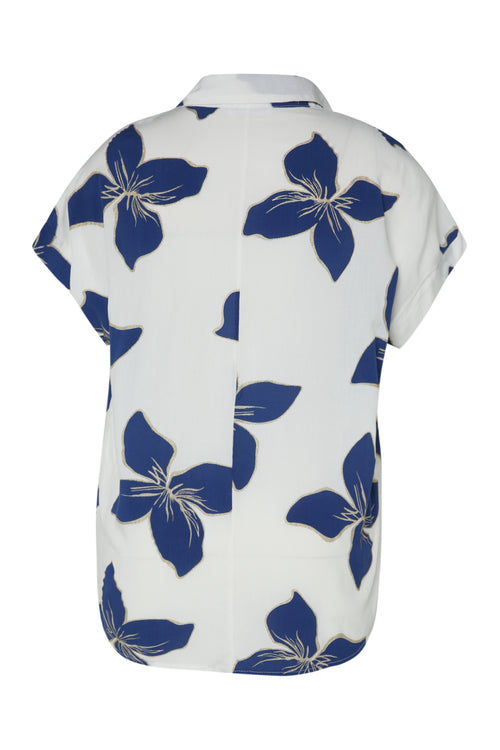 Bloes van viscose met bloemenprint-Paprika-11