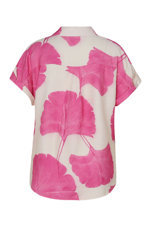 Blouse met bladerenprint-Paprika-2