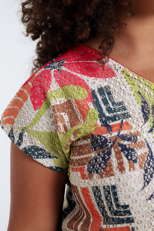 Bloemdruk T-shirt-Paprika-4