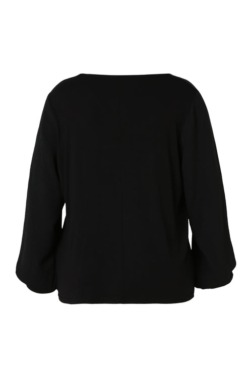 Effen T-shirt met lurex en juweel-Paprika-11