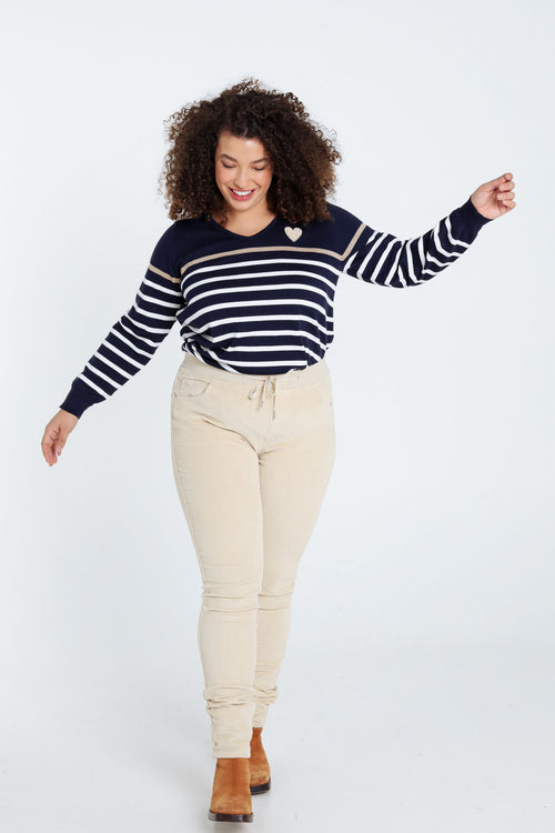 Effen slim fluwelen jegging-Paprika-9