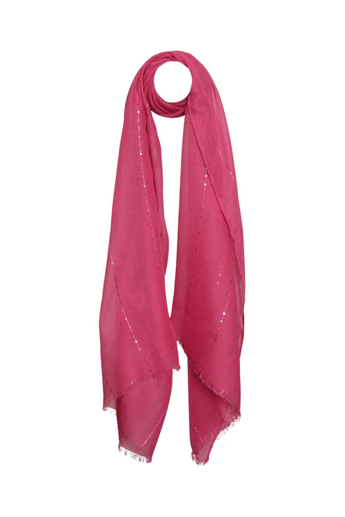 Foulard uni avec sequins-Paprika-2