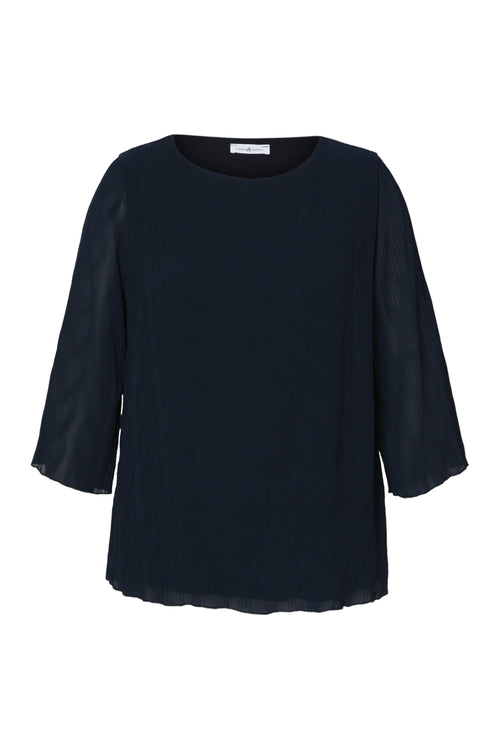 Blouse plissée unie-Paprika-7