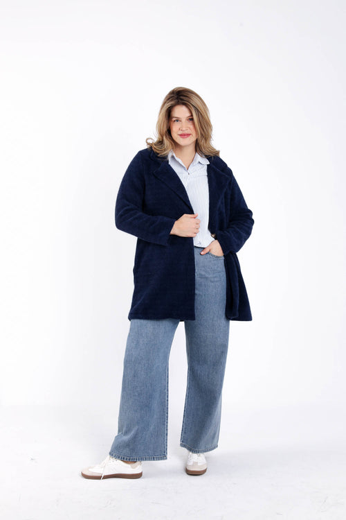 Manteau mi-long uni-Paprika-7