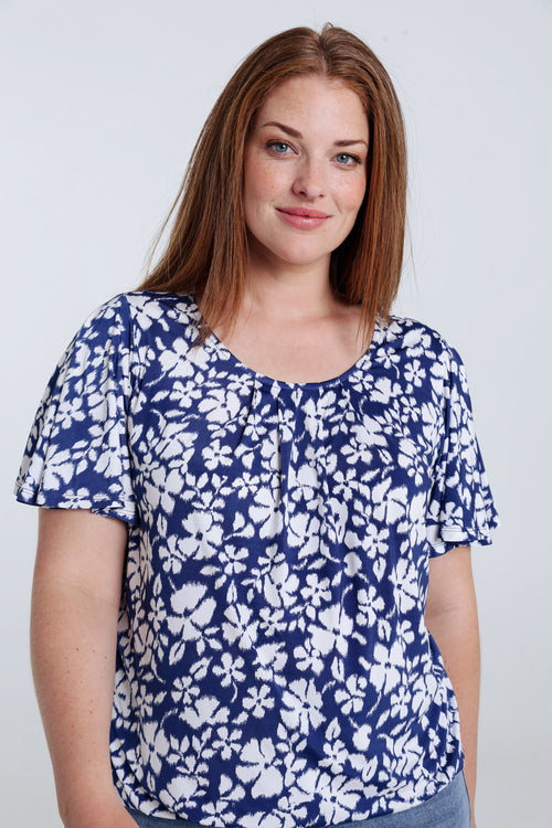 Bloemenprint T-shirt-Paprika-1