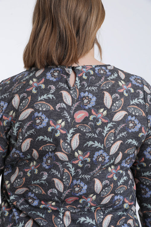 Tunique imprimé fleurs indiennes-Paprika-5