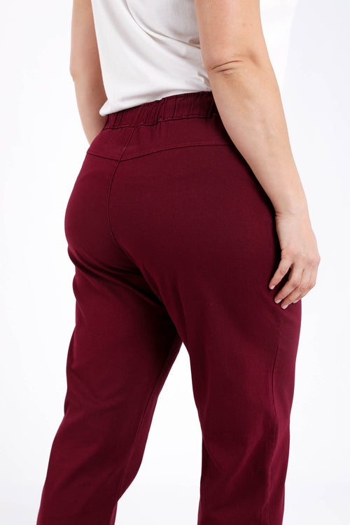 Chino en coton uni-Paprika-6