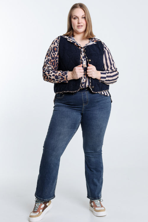  Effen boucle-vest               -Paprika-7