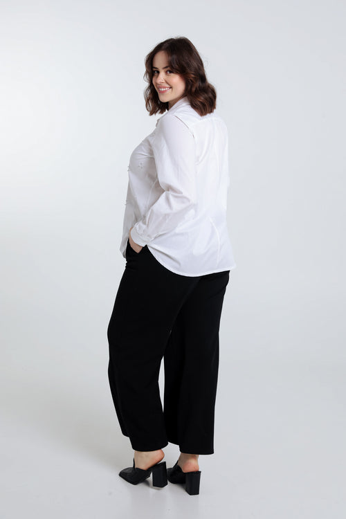 Chemise en coton avec perles-Paprika-10