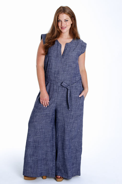 Overall effen met wijde pijpen-Paprika-8