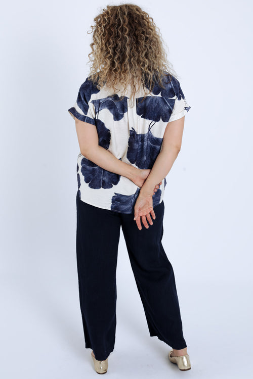 Blouse met bladerenprint-Paprika-2