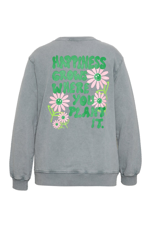 Sweat en coton imprimé fleuri-Paprika-10