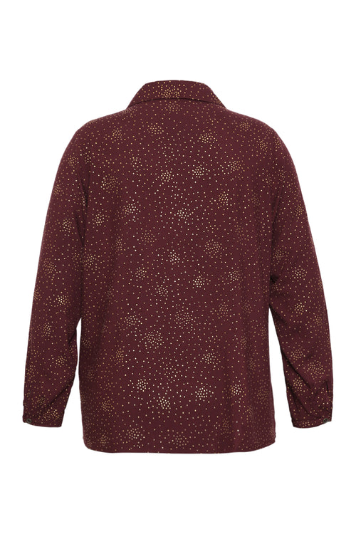 Chemisier en viscose à pois avec détail foil-Paprika-10