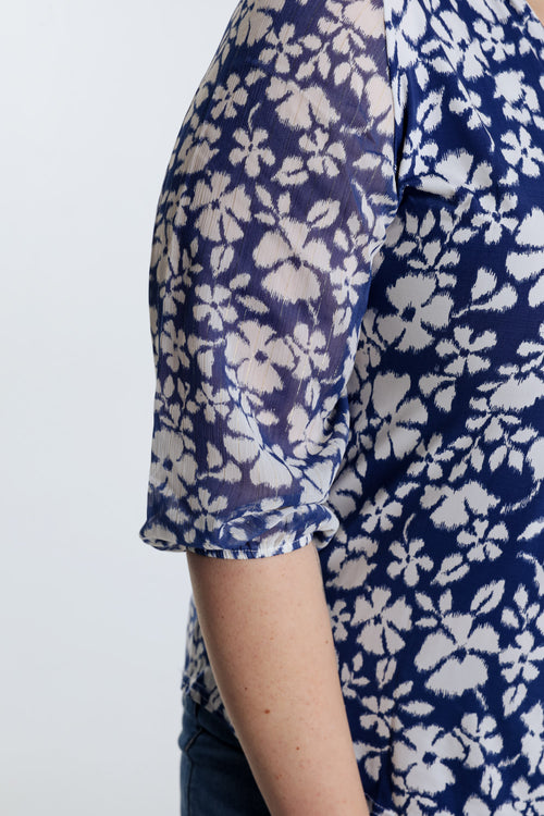 T-shirt met bloemenprint-Paprika-5