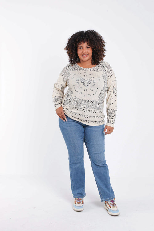 Trui met bandana-print-Paprika-9