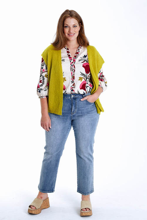 Effen mouwloos gilet-Paprika-9