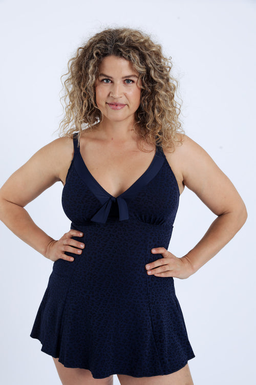 Robe maillot imprimé peau de bête-Paprika-1