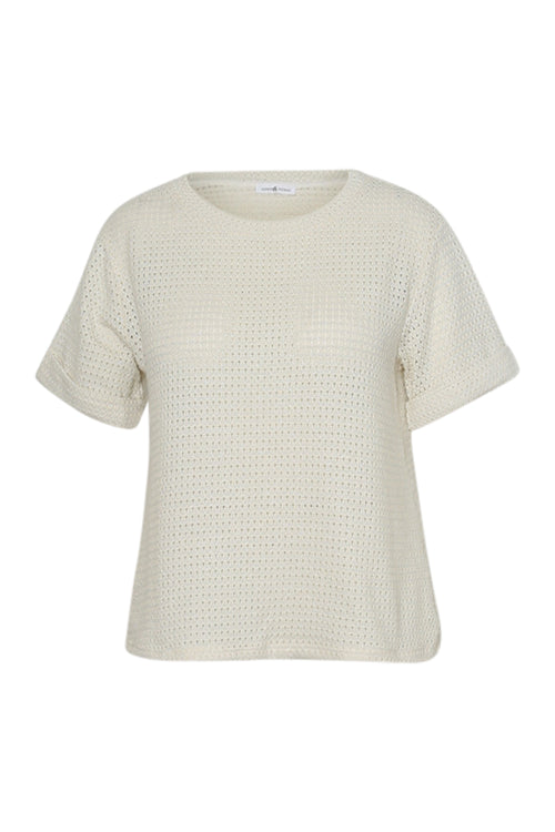 T-shirt en maille avec lurex-Paprika-10