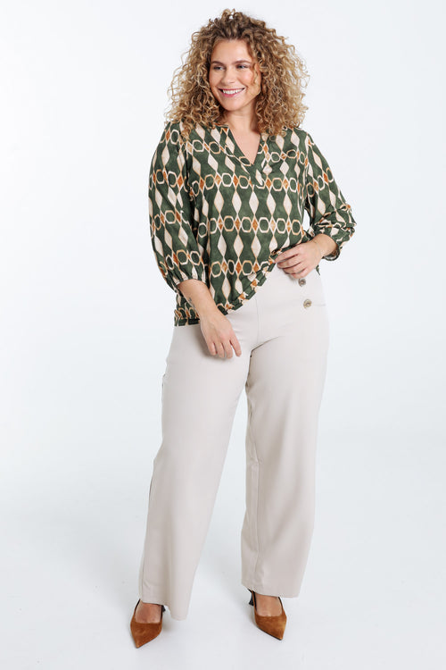 Viscose blouse met grafische print-Paprika-7