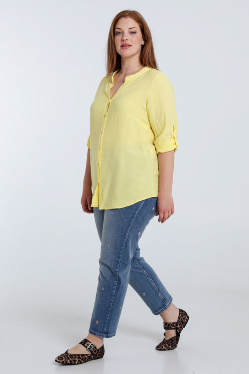Blouse van viscose effen-Paprika-8