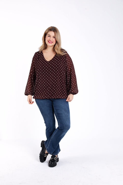 Blouse imprimé pois-Paprika-7