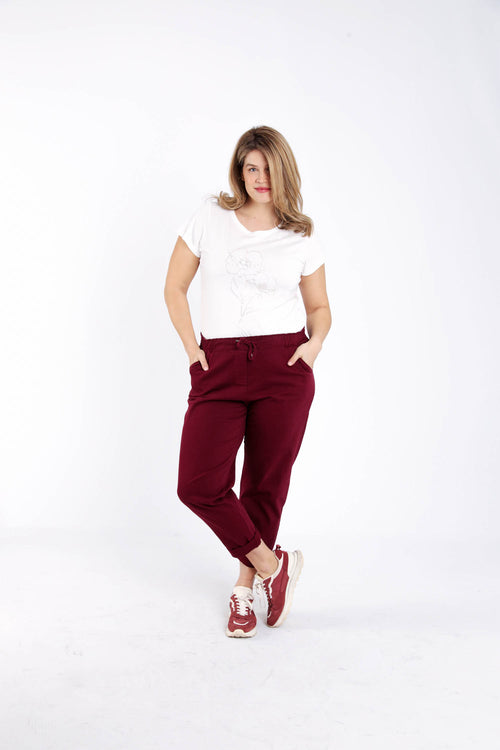 Chino en coton uni-Paprika-7