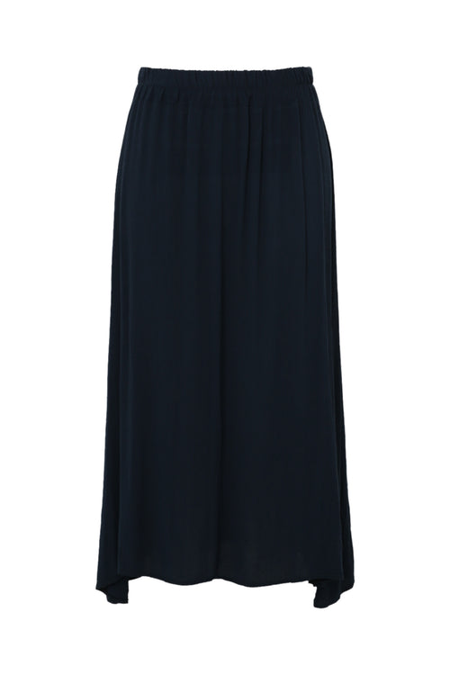 Effen lange viscose rok-Paprika-10