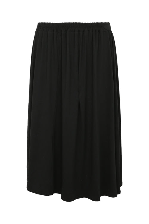 Halflange, effen rok met split-Paprika-10