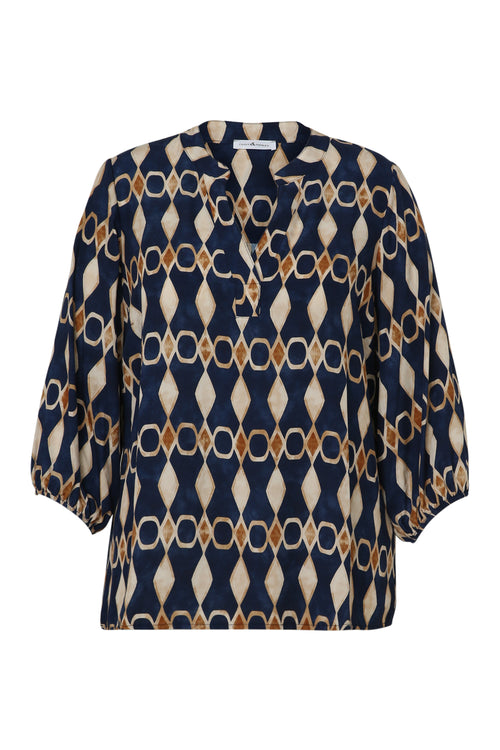 Viscose blouse met grafische print-Paprika-10