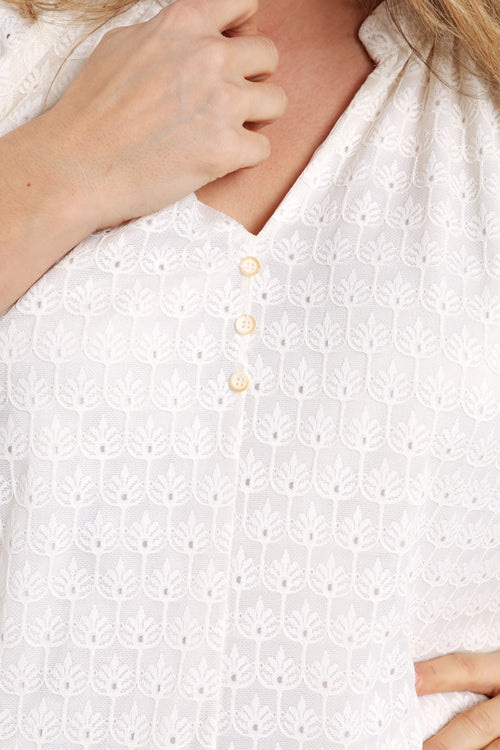 Blouse en dentelle unie-Paprika-5