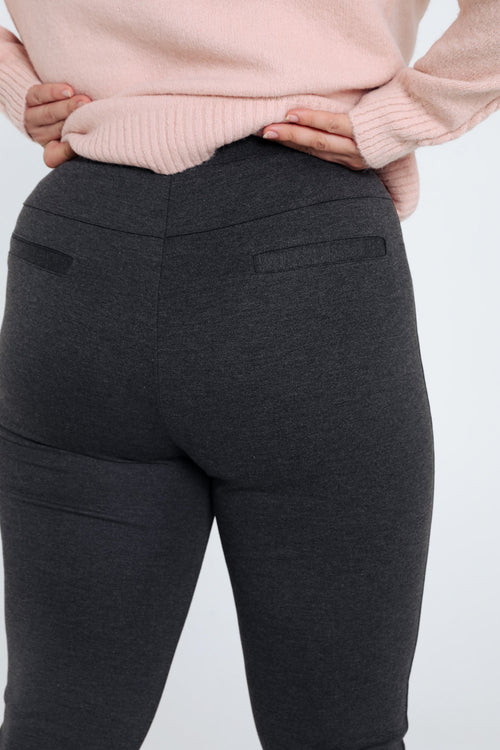 Effen slim 7/8-milanojegging in viscose-Paprika-6