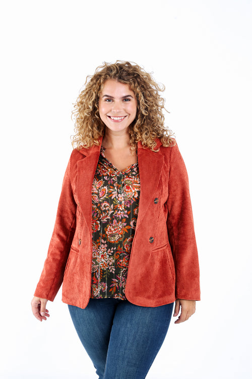 Fluwelen blazer-Paprika-1