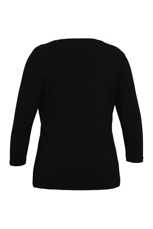 Basic T-shirt van viscose-Paprika-10