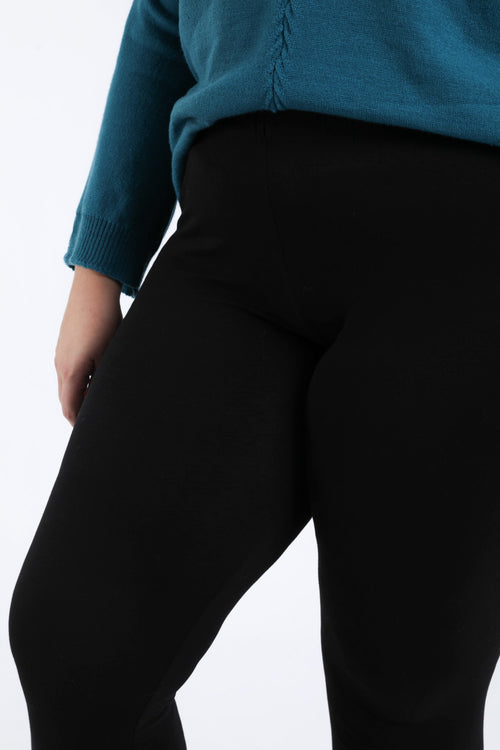 Legging long en coton bio uni-Paprika-4