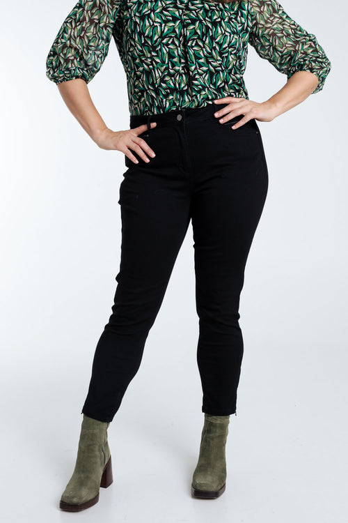 Slim, effen 7/8-broek 