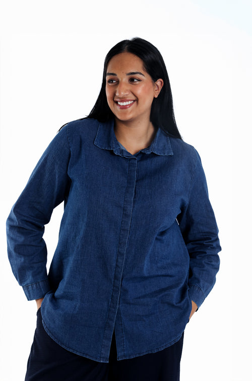 Blouse van spijkerstof-Paprika-1
