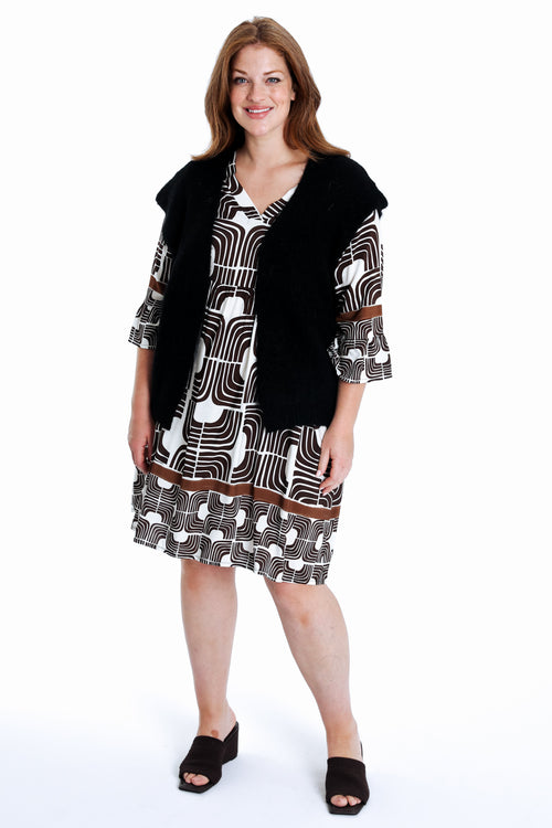 Effen mouwloos gilet-Paprika-9