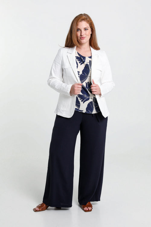 Halflange effen blazer met 4 knopen-Paprika-6