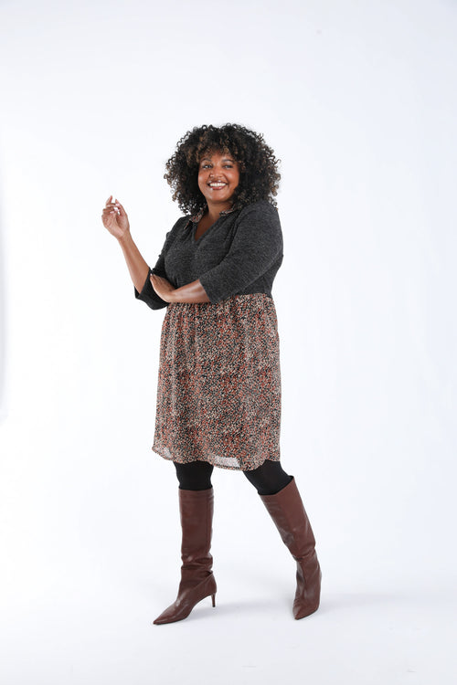 2-in-1 jurk met grafische print-Paprika-7