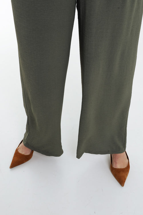 Soepele effen broek-Paprika-6