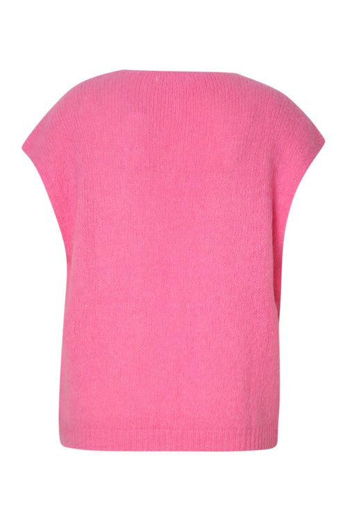 Effen mouwloos gilet-Paprika-11